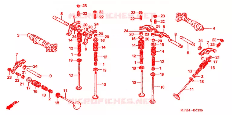 ARBRE A CAMES Honda MOTO 600 SHADOW 2007  VT600CD7