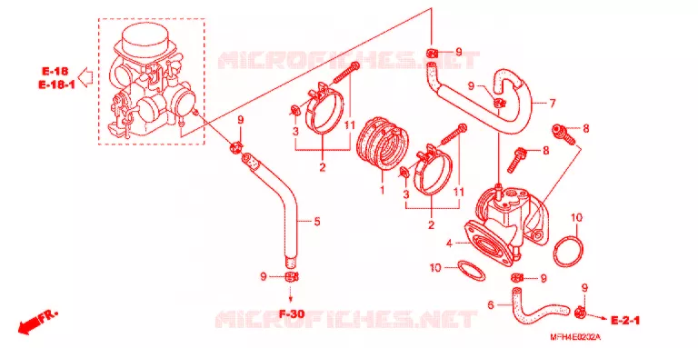 COLLECTEUR D'ADMISSION Honda MOTO 600 SHADOW 2007  VT600CD7