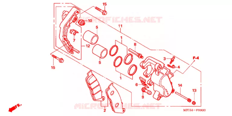 ETRIER DE FREIN AVANT Honda MOTO 600 SHADOW 2007  VT600CD7