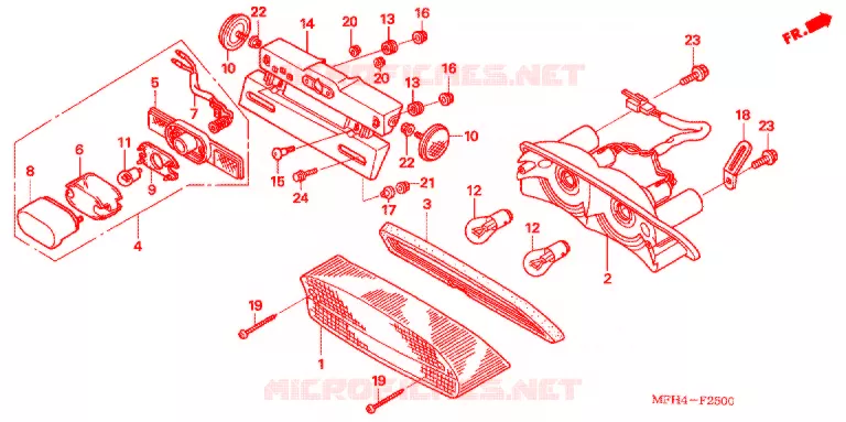 FEU ARRIERE Honda MOTO 600 SHADOW 2007  VT600CD7
