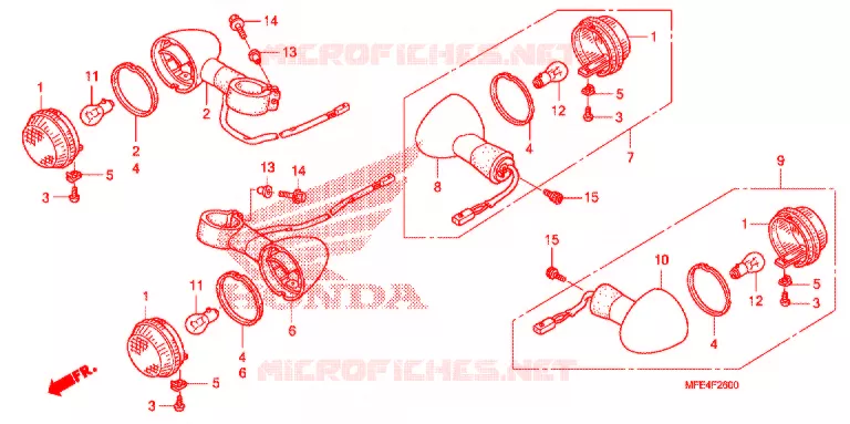 CLIGNOTANT Honda MOTO 750 SHADOW 2007  VT750C27
