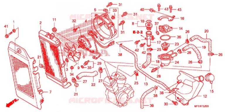 RADIATEUR Honda MOTO 750 SHADOW 2007  VT750C2F7