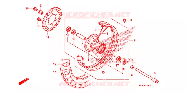 ROUE AVANT Honda MOTO 750 SHADOW 2007  VT750C2F7