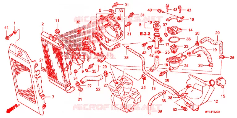 RADIATEUR Honda MOTO 750 SHADOW 2007  VT750C2F7