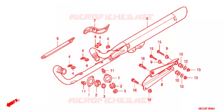SILENCIEUX D'ECHAPPEMENT Honda MOTO 750 SHADOW 2007  VT750C7