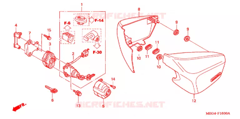 COUVERCLES LATERAUX Honda MOTO 750 SHADOW 2007  VT750CA7