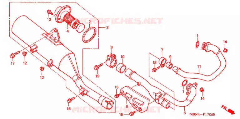 SILENCIEUX D'ECHAPPEMENT Honda MOTO 650 XR 2007  XR650R7