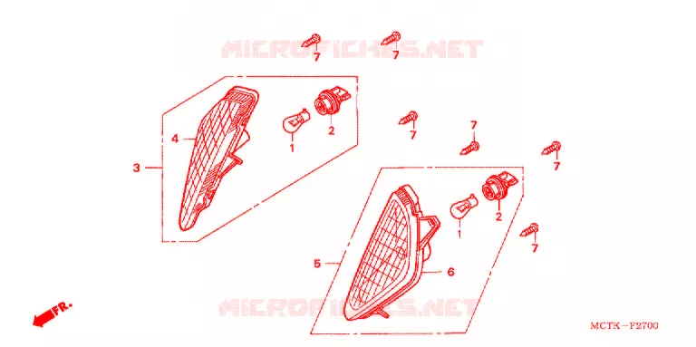 CLIGNOTANT (FJS400A/D/FJS600A/D5-8) Honda SCOOTER 600 SILVERWING 2008  FJS600A8_J
