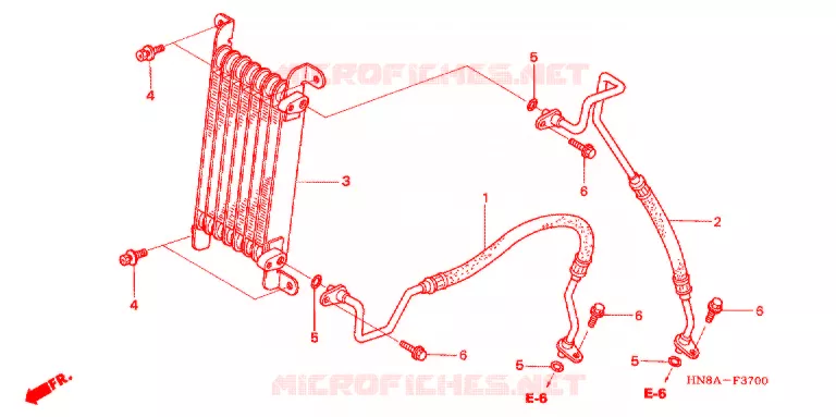 RADIATEUR D'HUILE Honda ATV 680 FOURTRAX 2008  TRX680FGA8