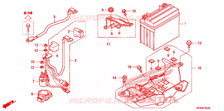 BATTERIE Honda ATV 700 FOURTRAX 2009  TRX700XX9