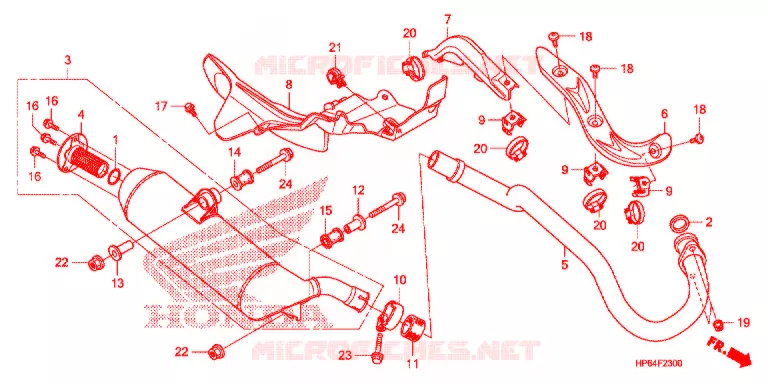 SILENCIEUX D'ECHAPPEMENT Honda ATV 700 FOURTRAX 2009  TRX700XX9