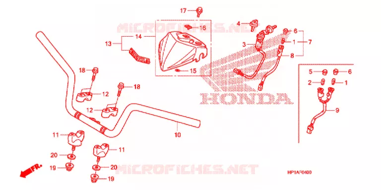 GUIDON Honda ATV 450 FOURTRAX 2009  TRX450R9