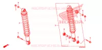 AMORTISSEUR ARRIERE pour Honda FOURTRAX 500 FOREMAN 4X4 Electric Shift de 2009