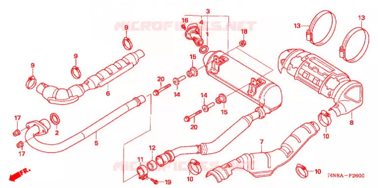 SILENCIEUX D'ECHAPPEMENT Honda ATV 680 FOURTRAX 2009  TRX680FA9