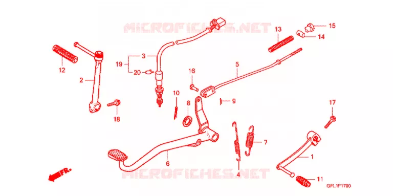 PEDALE - KICK Honda MOTO 50 MONKEY 2009  Z50J9_M