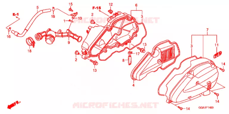 FILTRE A AIR Honda SCOOTER 50 ZOOMER 2011  NPS50B