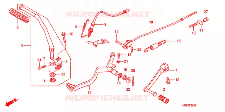 PEDALE - KICK Honda MOTO 150 NX 2012  NXR150ESA