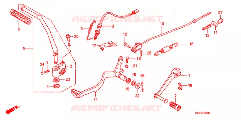 PEDALE - KICK Honda MOTO 150 NX 2012  NXR150ESDB