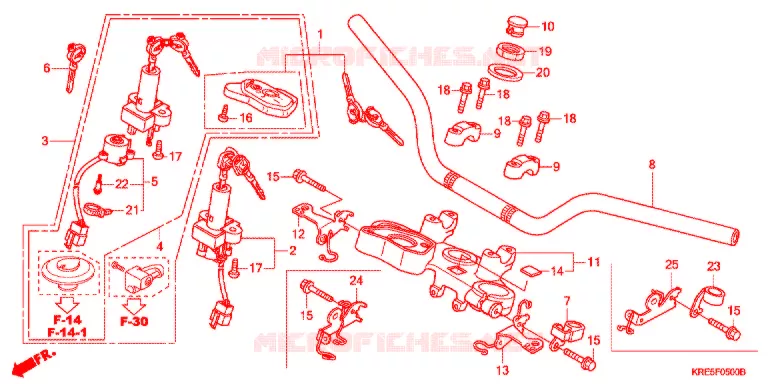 GUIDON - TE DE FOURCHE Honda MOTO 150 NX 2010  NXR150ESDA