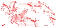 REPOSE PIED pour Honda CBR 1000 RR REPSOL de 2011
