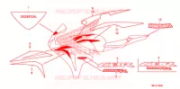 AUTOCOLLANTS (1) pour Honda CBR 1000 RR BLACK de 2012