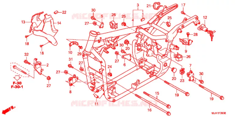 CADRE (VT750CA/CS/C2B) Honda MOTO 750 SHADOW 2014  VT750CAC