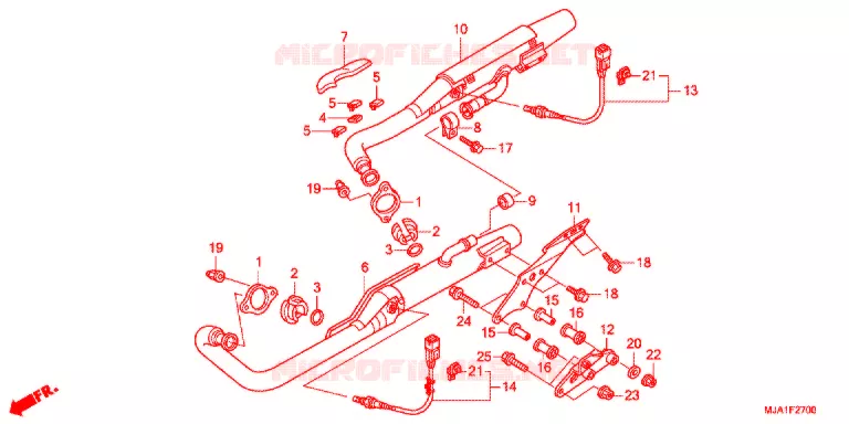 SILENCIEUX D'ECHAPPEMENT (VT750CA/CS/C2B) Honda MOTO 750 SHADOW 2012  VT750CAC