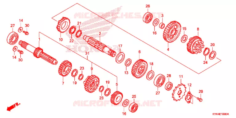 BOITE DE VITESSES Honda MOTO 110 CRF 2013  CRF110FD