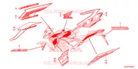 AUTOCOLLANTS pour Honda CB 500F ABS BLACK de 2014