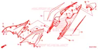 COUVERCLES LATERAUX   ARRIERES pour Honda CB 500F ABS RED de 2014