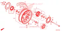 ROUE ARRIERE pour Honda CB 500F ABS RED de 2014