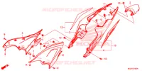 COUVERCLES LATERAUX   ARRIERES pour Honda CB 500 F ABS de 2015