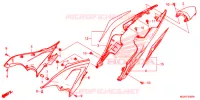 COUVERCLES LATERAUX   ARRIERES pour Honda CB 500 F ABS de 2015