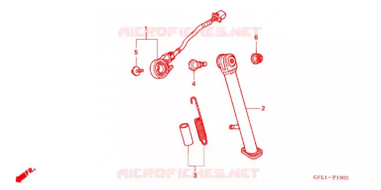 BEQUILLE Honda MOTO 50 MONKEY 2012  Z50JC_M
