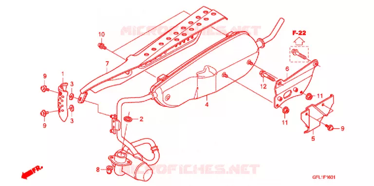 SILENCIEUX D'ECHAPPEMENT (Z50J9,B,C,E) Honda MOTO 50 MONKEY 2012  Z50JC_M