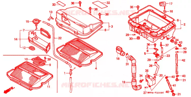 FILTRE A AIR Honda MOTO 1500 GOLD-WING 1991  GL1500AM