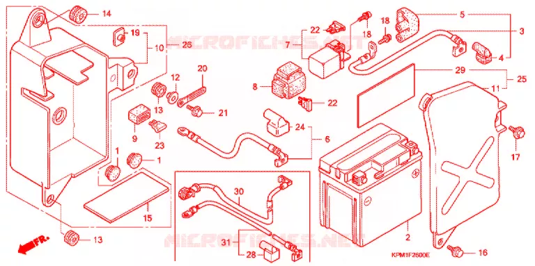 BATTERIE Honda MOTO 223 FTR 2002  FTR2232