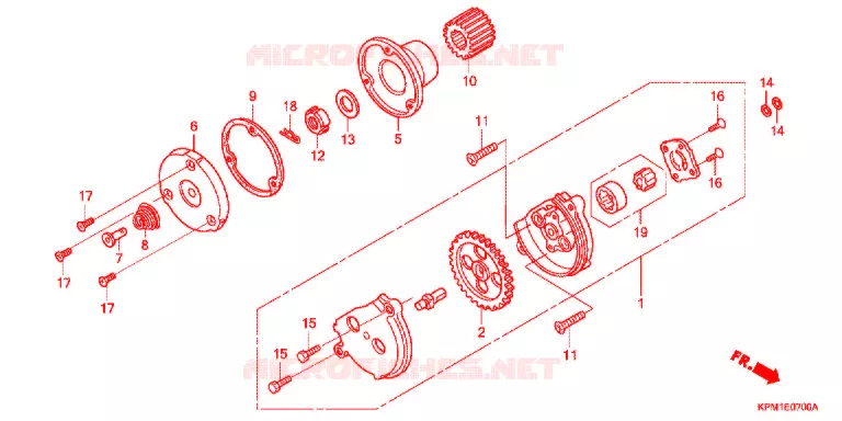 POMPE A HUILE Honda MOTO 223 FTR 2002  FTR2232