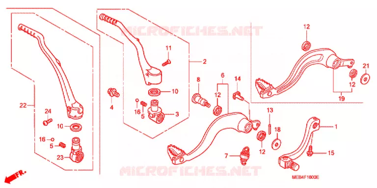 PEDALE - KICK Honda MOTO 450 CRF 2004  CRF450R4
