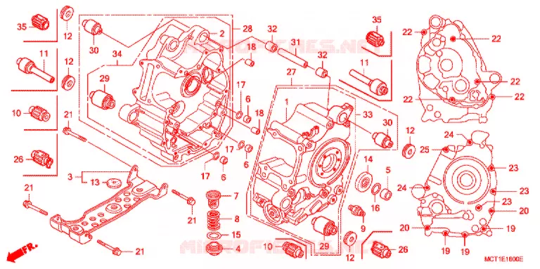 CARTER MOTEUR Honda SCOOTER 400 SILVERWING 2003  FJS400A3