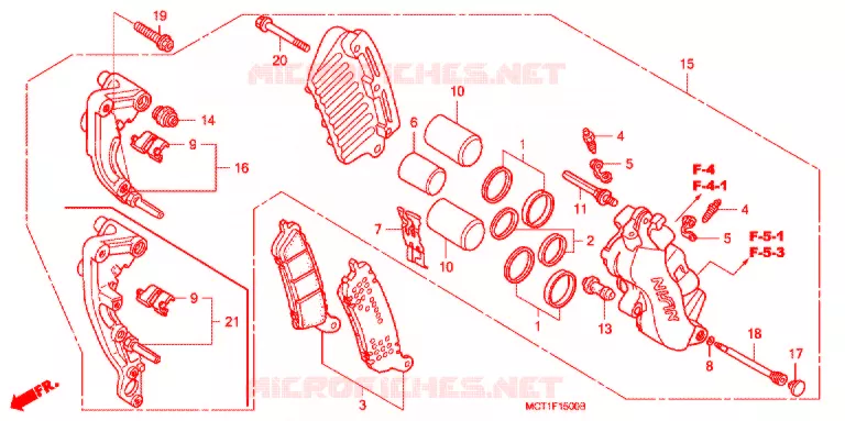 ETRIER DE FREIN AVANT Honda SCOOTER 400 SILVERWING 2003  FJS400A3