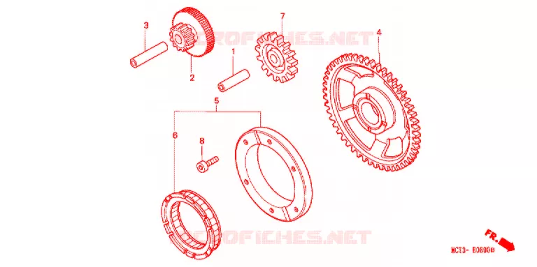ROUE LIBRE DE DEMARREUR Honda SCOOTER 400 SILVERWING 2003  FJS400A3