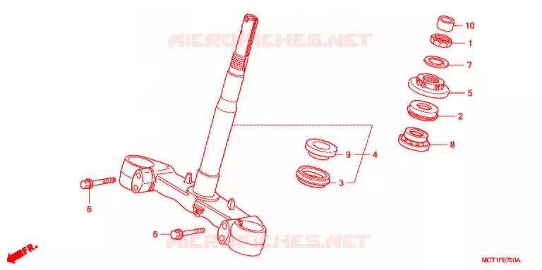 TE DE FOURCHE Honda SCOOTER 400 SILVERWING 2003  FJS400A3