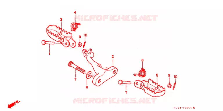 REPOSE PIED Honda MOTO 250 XR 2004  XR250R4