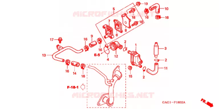 SOUPAPE D'AIR (AI) Honda SCOOTER 50 GYRO 2001  TC50Y
