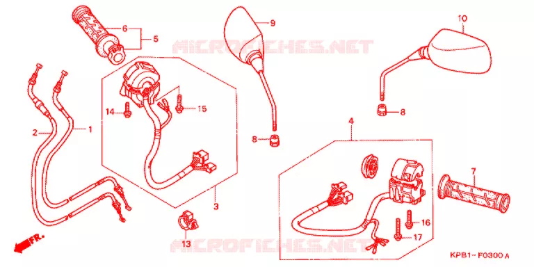 COMMODO - LEVIER - CABLE Honda SCOOTER 250 REFLEX 2003  NSS2503_A