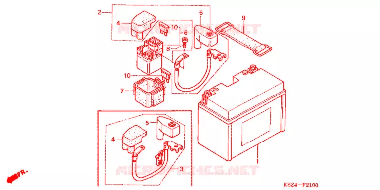BATTERIE Honda SCOOTER 250 REFLEX 2004  NSS2504_A