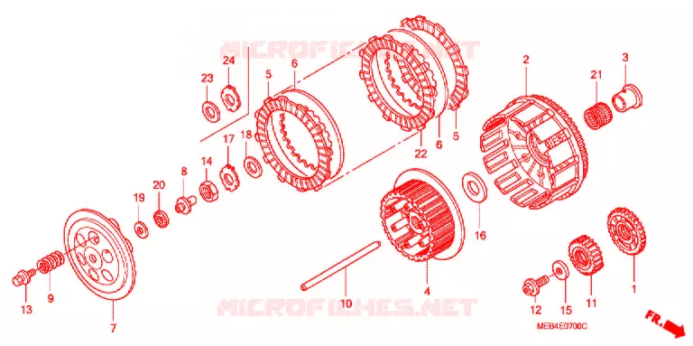 EMBRAYAGE Honda MOTO 450 CRF 2003  CRF450R3