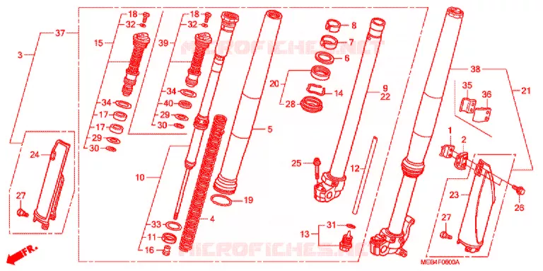 FOURCHE Honda MOTO 450 CRF 2005  CRF450R5
