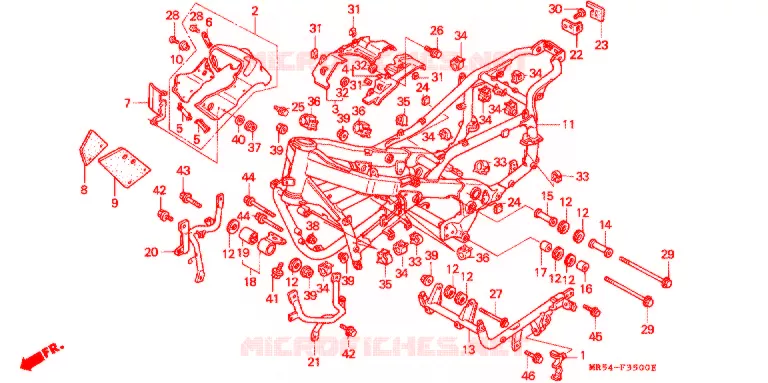 CADRE Honda MOTO 800 PC800 1996  PC800T
